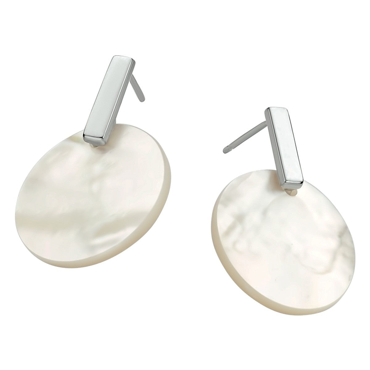 Fantasy Collection Hangende oorbellen parelmoer zilver