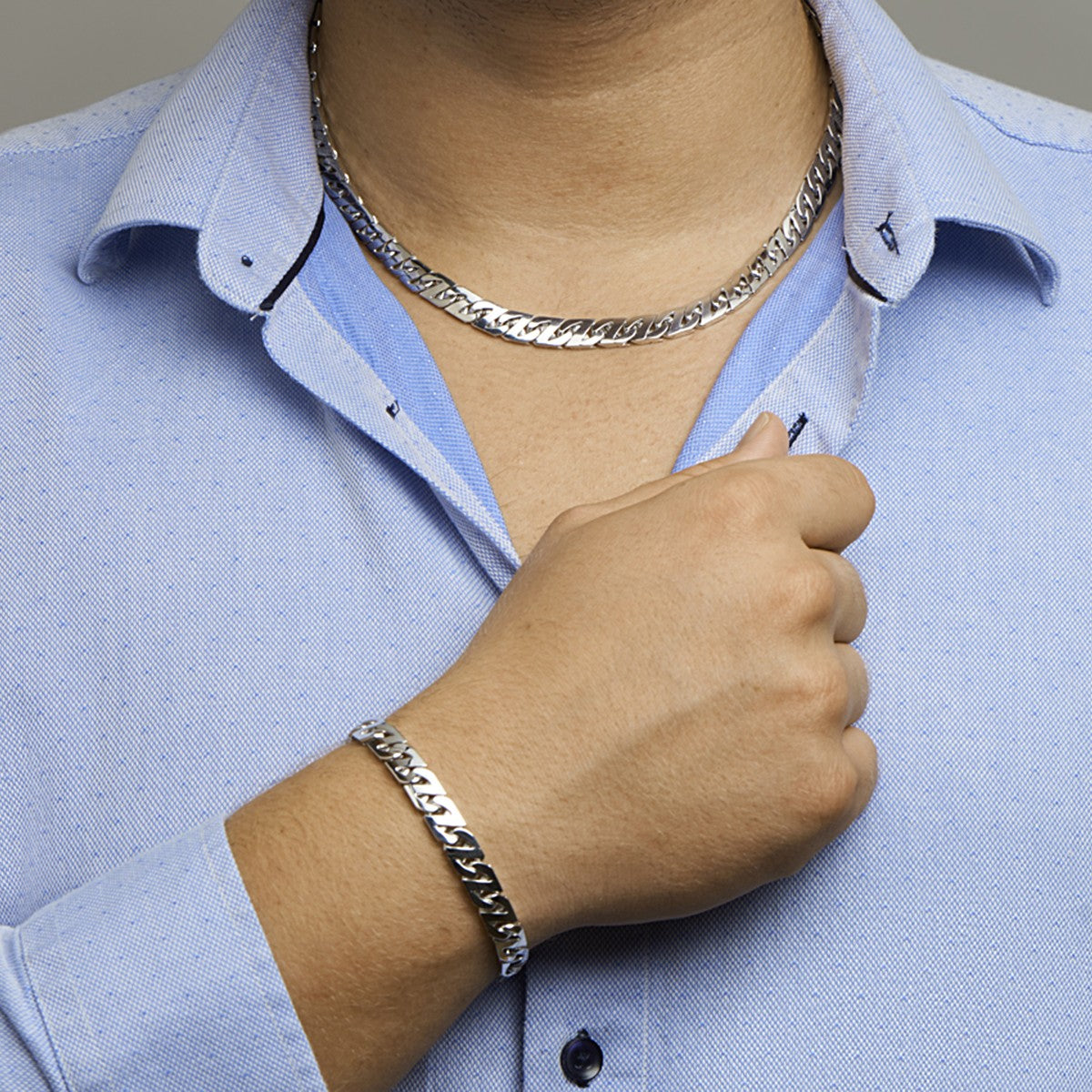 Fantasy Collection Armband gourmette 8,2 mm zilver