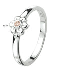 Gerhodineerd Zilver Ring Bloem Roze Met Zirkonia 1330231 - PansiteNederland.nl
