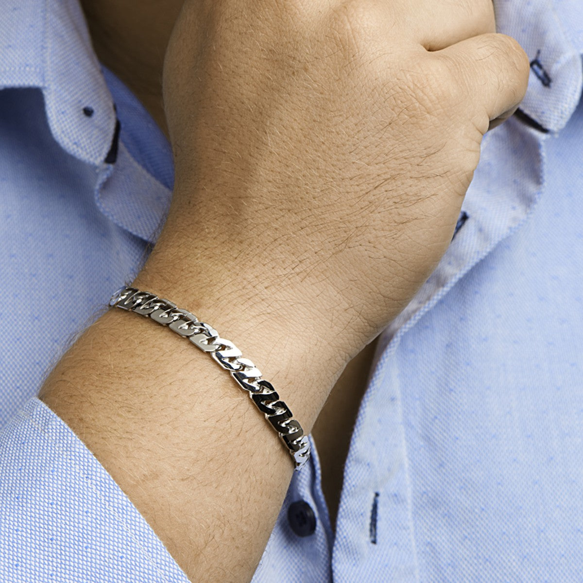 Fantasy Collection Armband gourmette 6,6 mm zilver