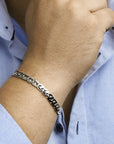 armband gourmette 6,6 mm zilver gerhodineerd - PansiteNederland.nl