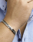 armband gourmette 8,2 mm zilver gerhodineerd - PansiteNederland.nl
