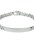 graveerarmband gourmette plaat 6,5 mm zilver gerhodineerd - PansiteNederland.nl