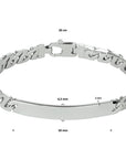 graveerarmband gourmette plaat 6,5 mm zilver gerhodineerd - PansiteNederland.nl