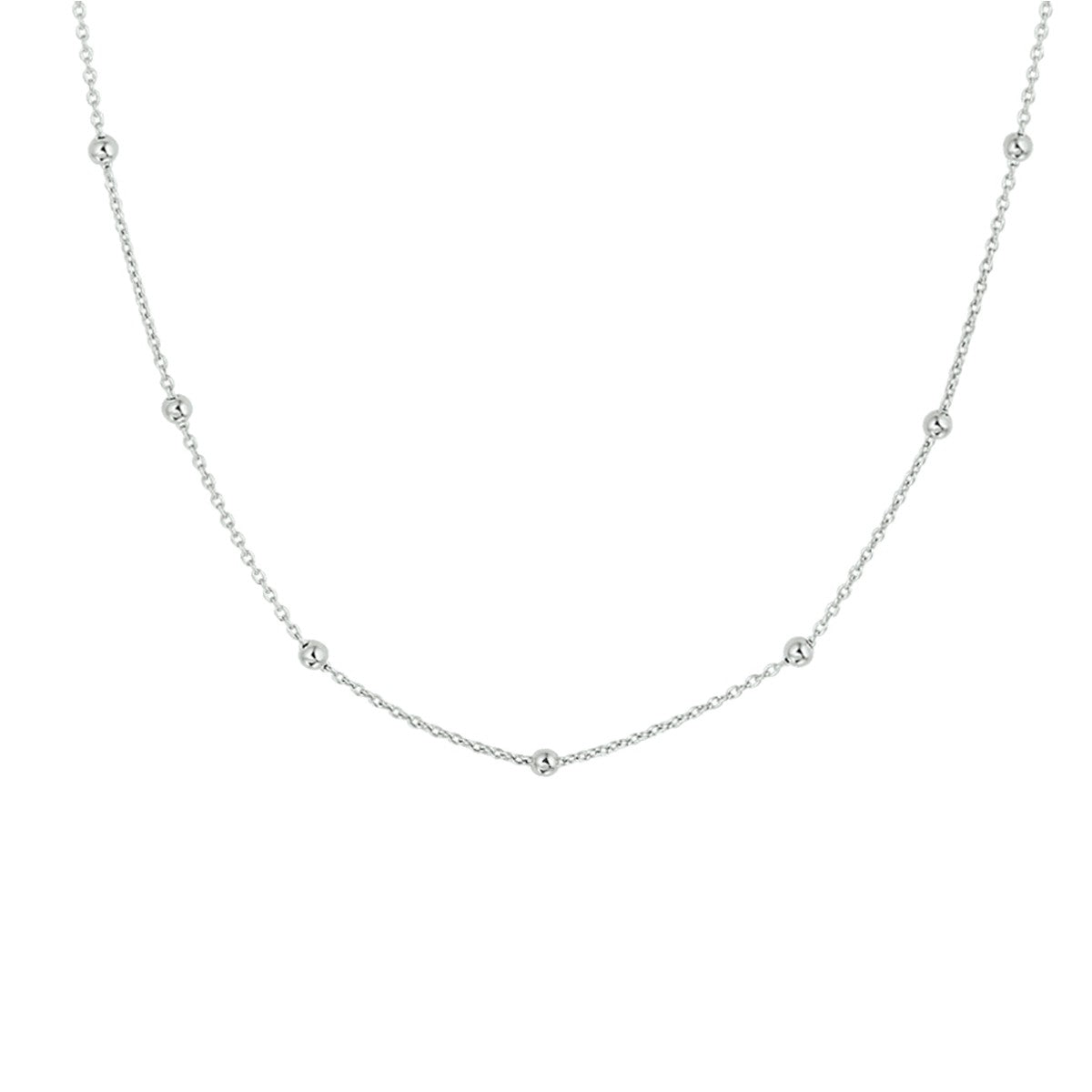 Fantasy Collection Collier bolletjes 2,0 mm 40 + 4 cm zilver