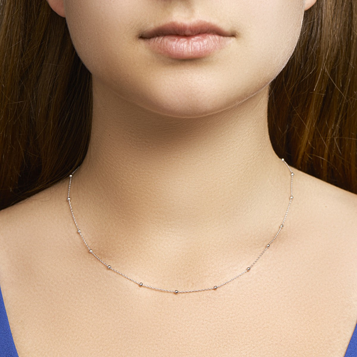 Fantasy Collection Collier bolletjes 2,0 mm 40 + 4 cm zilver