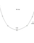 zilver gerhodineerd collier bolletjes 2,0 mm 40 + 4 cm 1330906 - PansiteNederland.nl