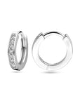 Zilver Gerhodineerd Klapoorringen Zirkonia 1331367 - PansiteNederland.nl