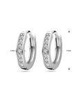 Zilver Gerhodineerd Klapoorringen Zirkonia 1331367 - PansiteNederland.nl