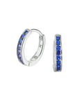 Zilver Gerhodineerd Klapoorringen Synth. Saffier 1331372 - PansiteNederland.nl