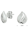 Zilver Gerhodineerd Oorknoppen Zirkonia Poli/Mat 1331945 - PansiteNederland.nl