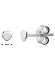 Zilver Gerhodineerd Oorknoppen Hart 1331958 - PansiteNederland.nl