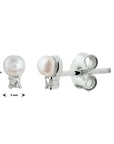 Zilver Gerhodineerd Oorknoppen Parel En Zirkonia 1331964 - PansiteNederland.nl