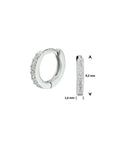 Zilver Gerhodineerd Klapoorringen Zirkonia 1331968 - PansiteNederland.nl