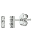 Zilver Gerhodineerd Oorknoppen Balkje Zirkonia 1331972 - PansiteNederland.nl