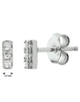 Zilver Gerhodineerd Oorknoppen Balkje Zirkonia 1331972 - PansiteNederland.nl