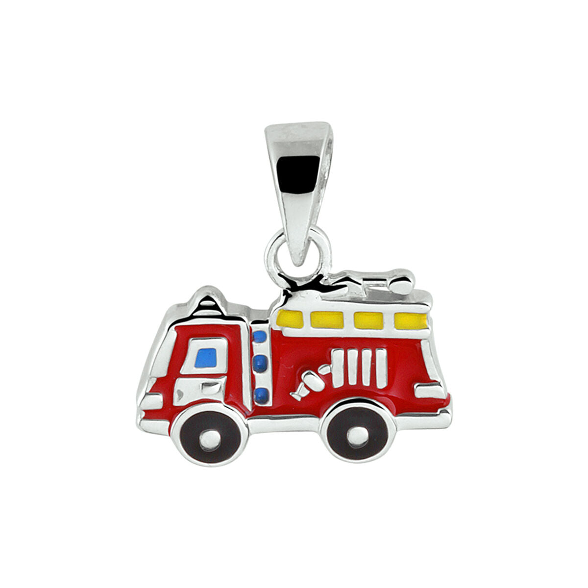 Fantasy Collection Hanger brandweerauto emaille zilver - PSN1332029