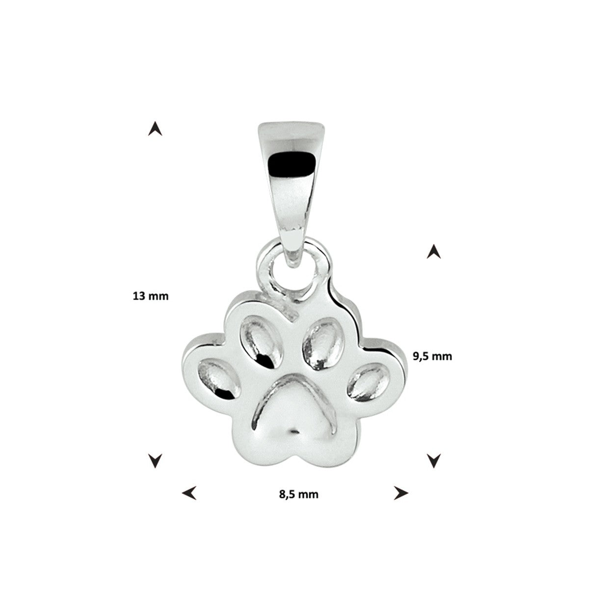 Fantasy Collection Hanger hondenpoot zilver