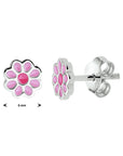 Zilveren oorknoppen bloem - 1332038 - PansiteNederland.nl