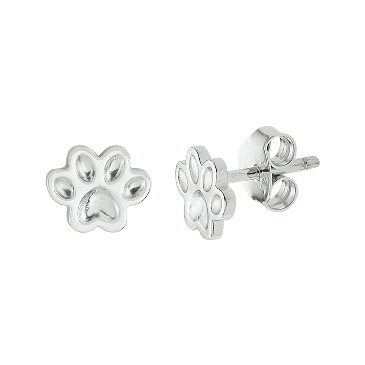 Fantasy Collection Oorbellen hondenpoot 6 mm zilver - PSN1332041
