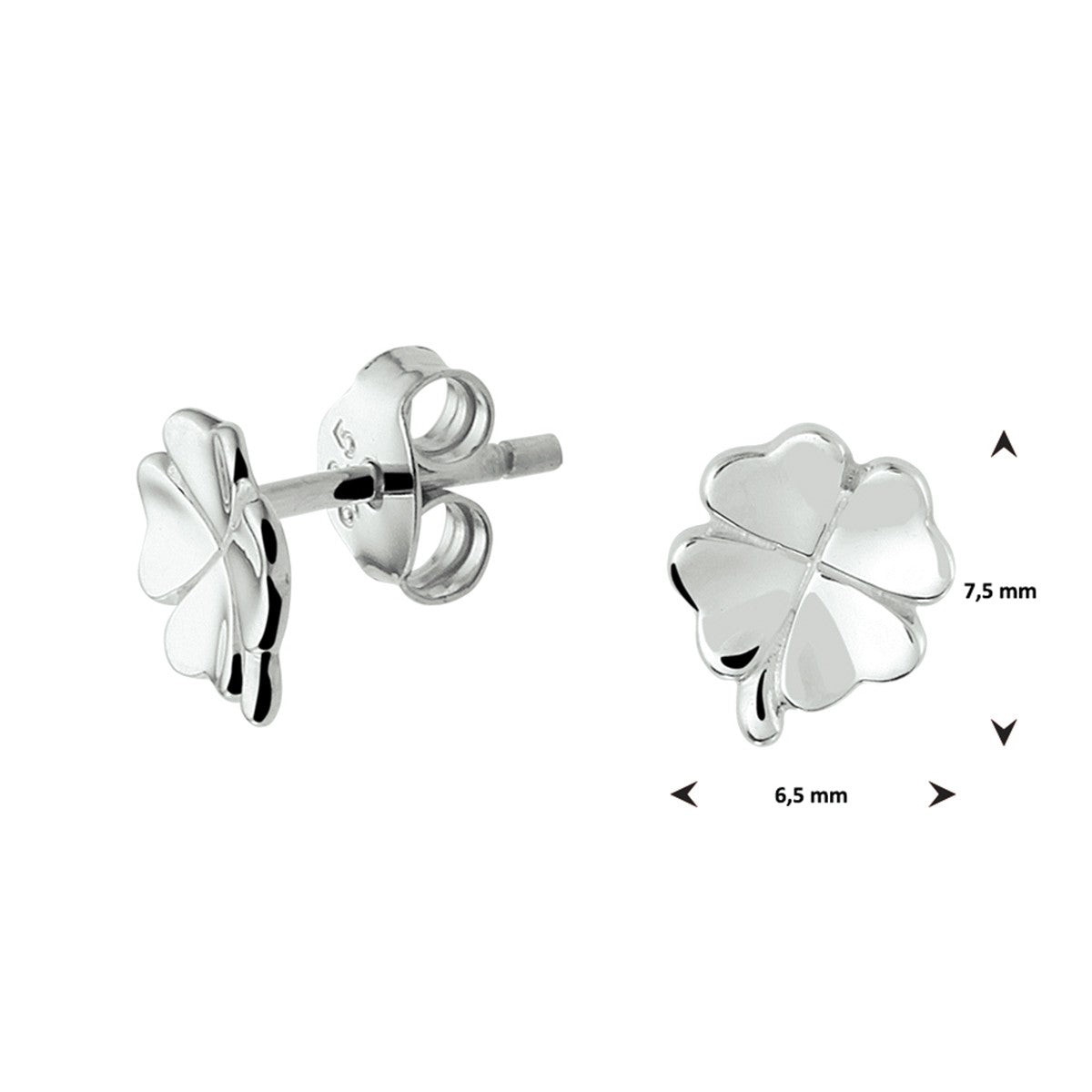 Fantasy Collection Oorbellen klavertje zilver - PSN1332042