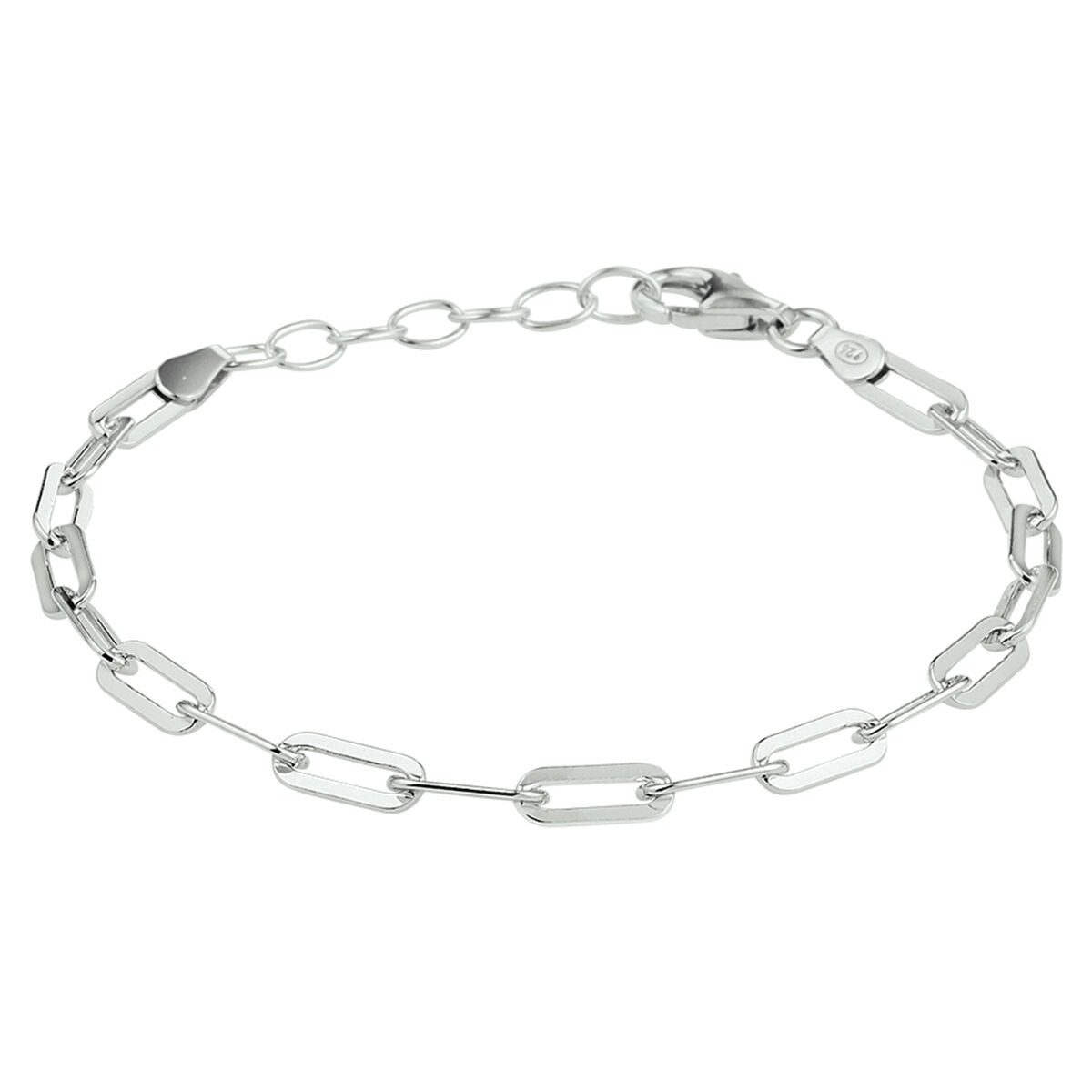 Zilveren armband paperclip platte buis 3,8 mm 16 + 3 cm 1332104, exclusief en kwalitatief hoogwaardig. Ontdek nu!