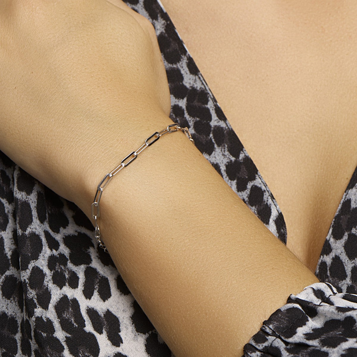 Zilveren armband paperclip platte buis 3,8 mm 16 + 3 cm 1332104 - PansiteNederland.nl