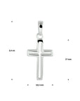 zilver gerhodineerd hanger kruis 1332209 - PansiteNederland.nl