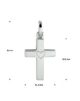 zilver gerhodineerd hanger kruis 1332210 - PansiteNederland.nl