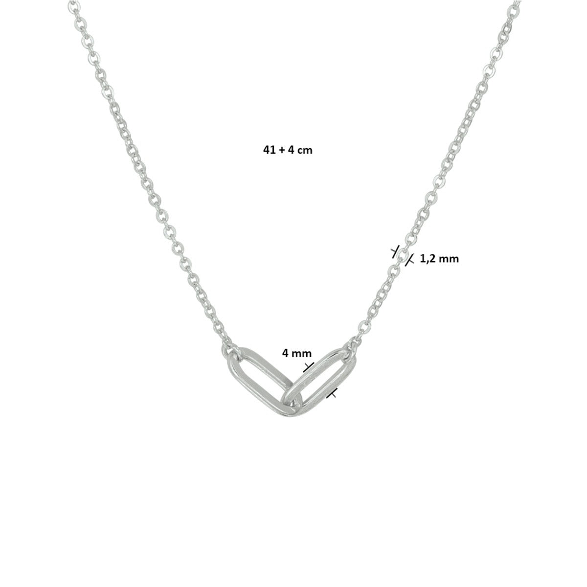 Fantasy Collection Collier 1,2 mm 41 + 4 cm zilver