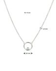 zilver gerhodineerd collier rondje zirkonia 41 + 4 cm 1332307 - PansiteNederland.nl