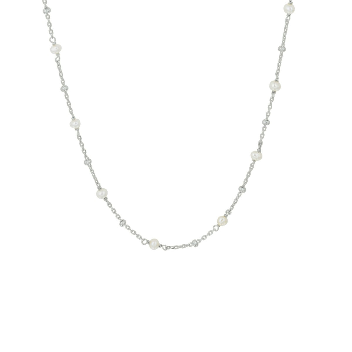 Fantasy Collection Collier parel 41 + 4 cm zilver