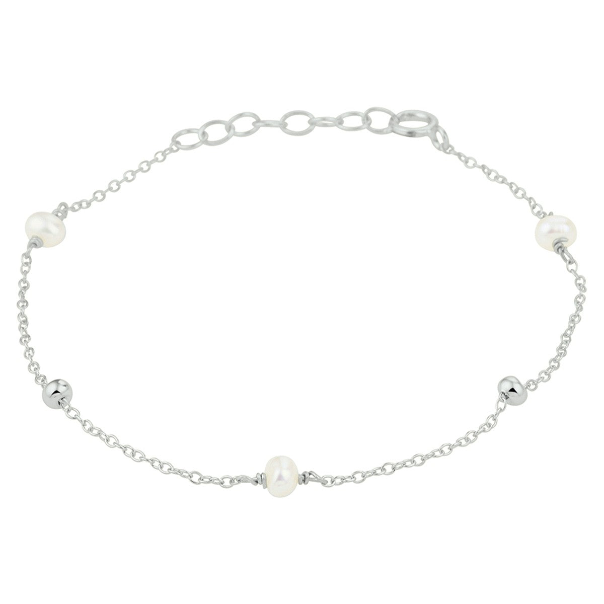 Fantasy Collection Armband parel 16,5 + 2 cm zilver