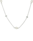 zilver gerhodineerd collier parel 41 + 4 cm 1332316 - PansiteNederland.nl