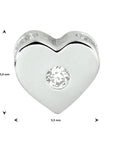 zilver gerhodineerd hanger hart zirkonia 1332357 - PansiteNederland.nl