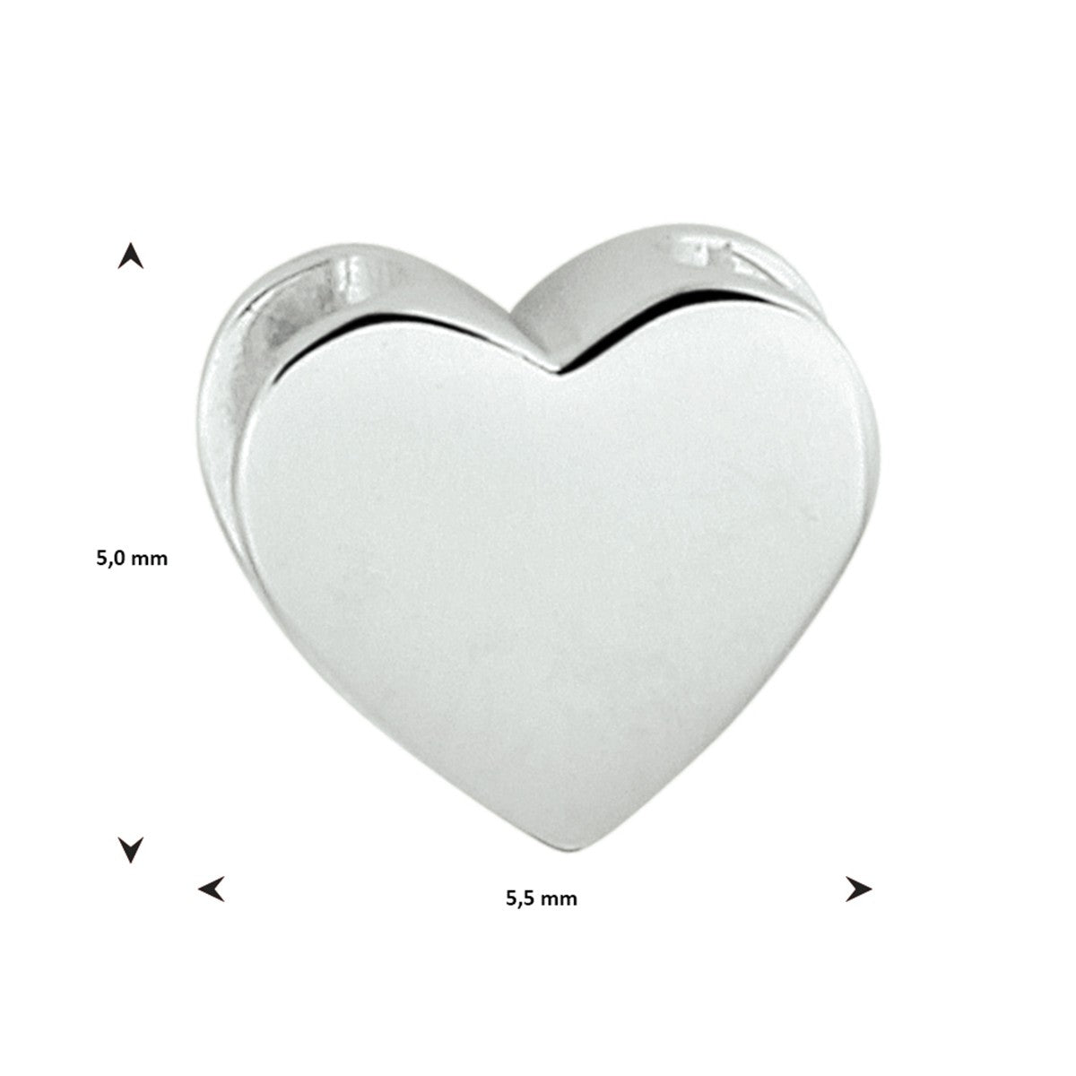 Fantasy Collection Hanger hart 5,5 mm zilver