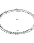 Zilver Gerhodineerd Armband Gourmette 6-Zijdes Geslepen 4,8 Mm 19 Cm 1332396 - PansiteNederland.nl