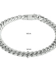 Zilver Gerhodineerd Armband Gourmette 6-Zijdes Geslepen 6,6 Mm 19,5 Cm 1332398 - PansiteNederland.nl