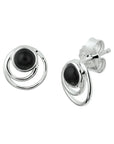 Zilver Gerhodineerd Oorknoppen Onyx 1332520 - PansiteNederland.nl