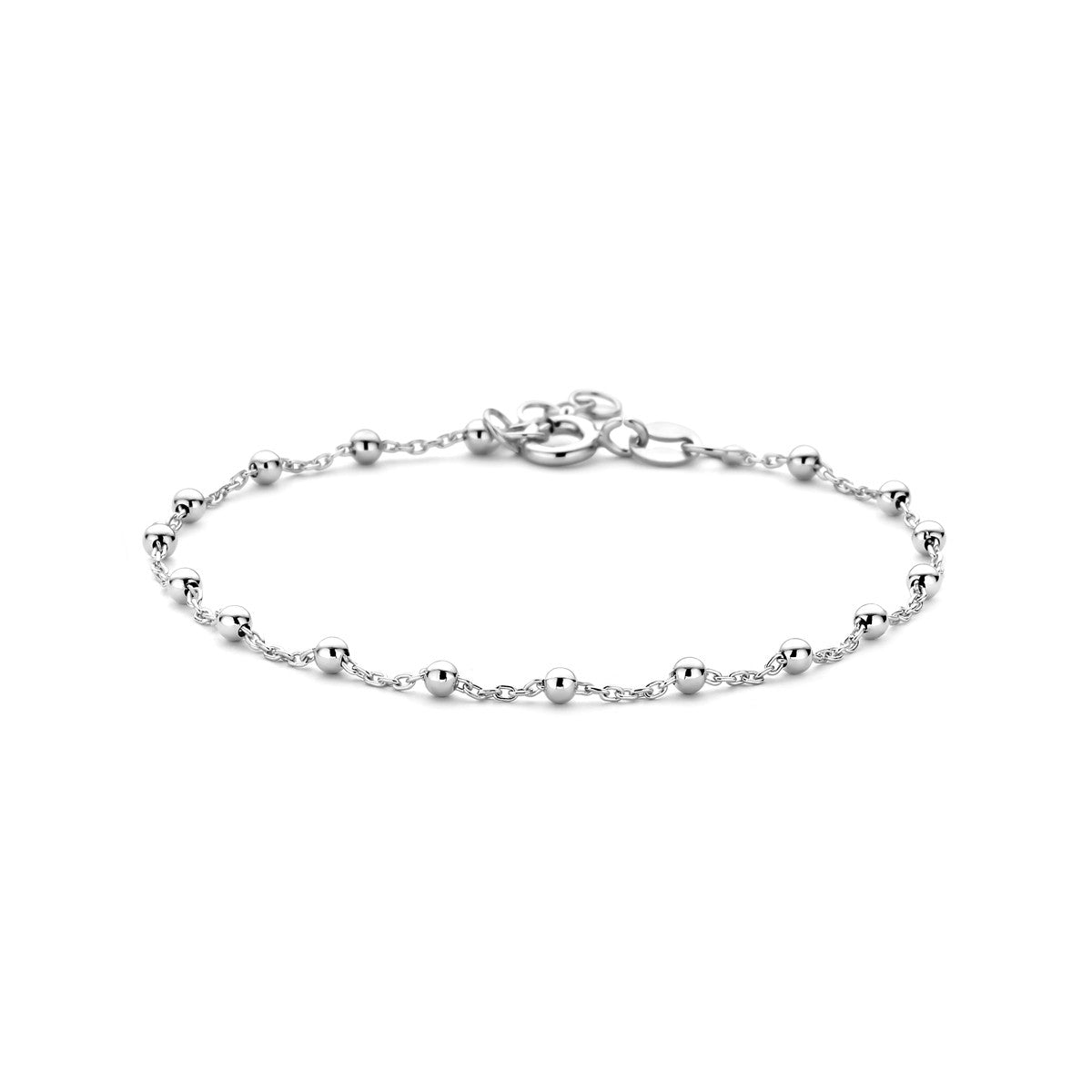 Fantasy Collection Armband bolletjes 2,5 mm 17 + 2 cm zilver