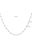 zilver gerhodineerd collier bolletjes 2,5 mm 40 + 4 cm 1332601 - PansiteNederland.nl
