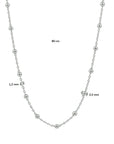 zilver gerhodineerd collier bolletjes 2,5 mm 80 cm 1332602 - PansiteNederland.nl