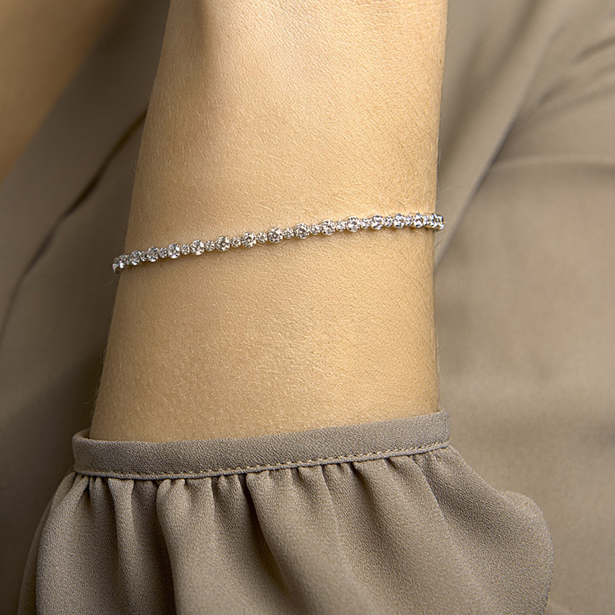 Fantasy Collection Tennisarmband zirkonia 3,0 mm 18 cm zilver
