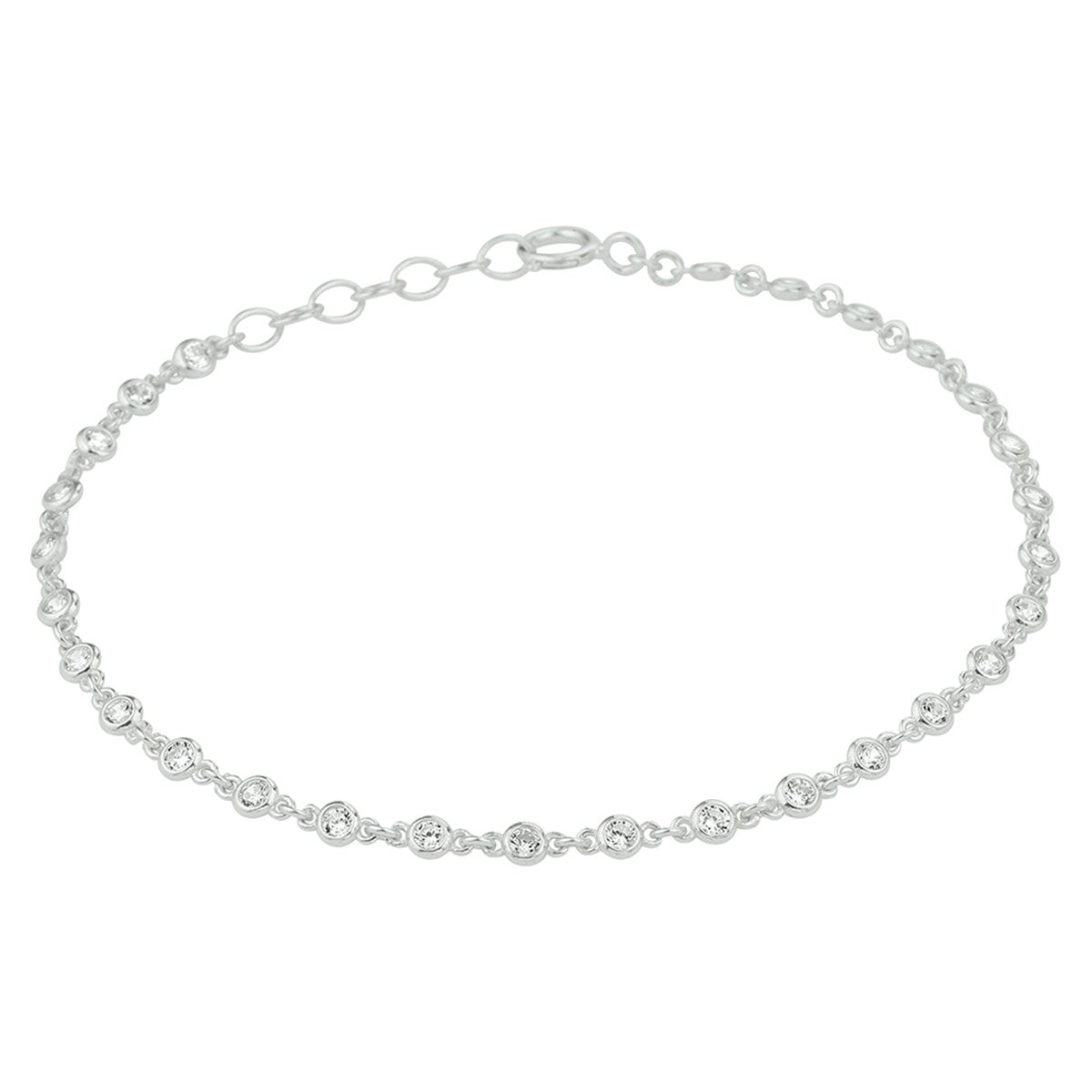 Fantasy Collection Armband zirkonia 16,5 + 2 cm zilver