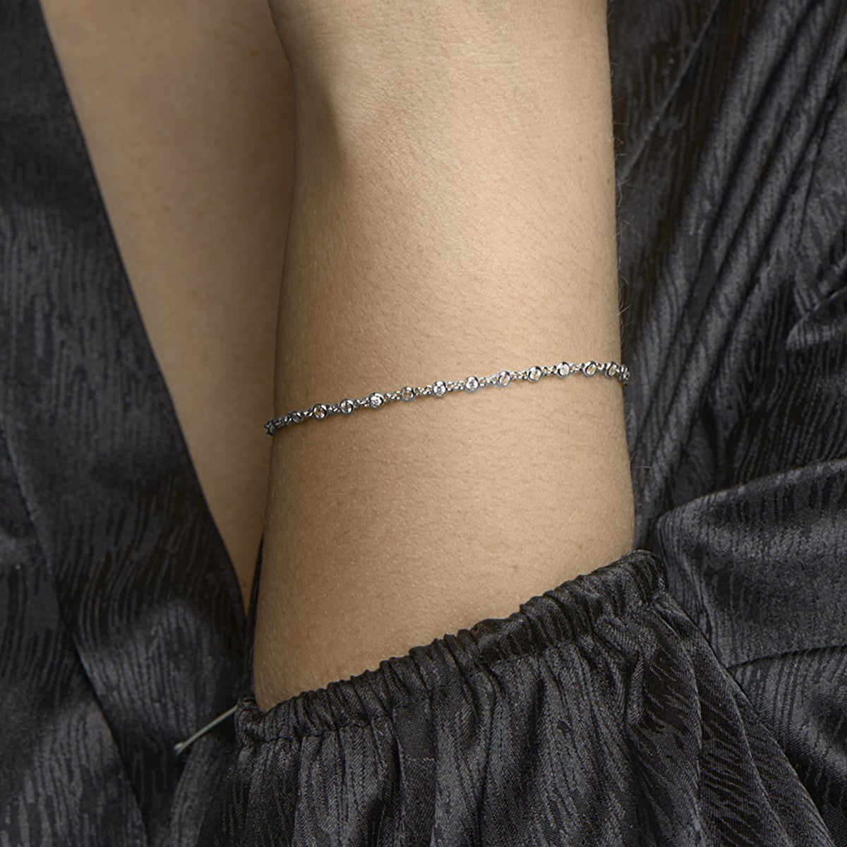 Fantasy Collection Armband zirkonia 16,5 + 2 cm zilver