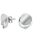Zilveren oorknoppen zirkonia poli/mat - PSN1332656 - PansiteNederland.nl