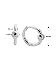 Zilver Gerhodineerd Klapoorringen Bolletjes 1332677 - PansiteNederland.nl