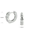 Zilver Gerhodineerd Klapoorringen Zirkonia 1332688 - PansiteNederland.nl