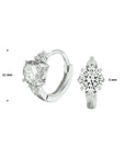 Zilver Gerhodineerd Klapoorringen Zirkonia 1332702 - PansiteNederland.nl