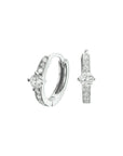 Zilver Gerhodineerd Klapoorringen Zirkonia 1332703 - PansiteNederland.nl